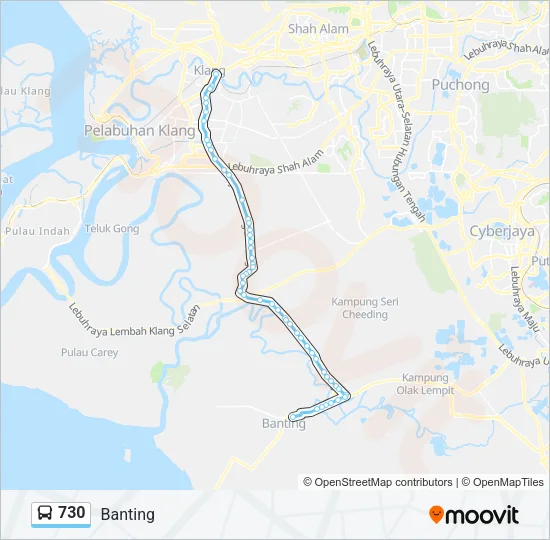 730 Bus Line Map