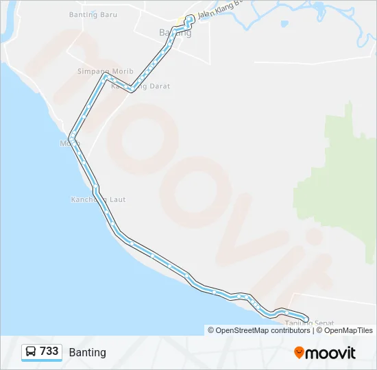 733 Bus Line Map