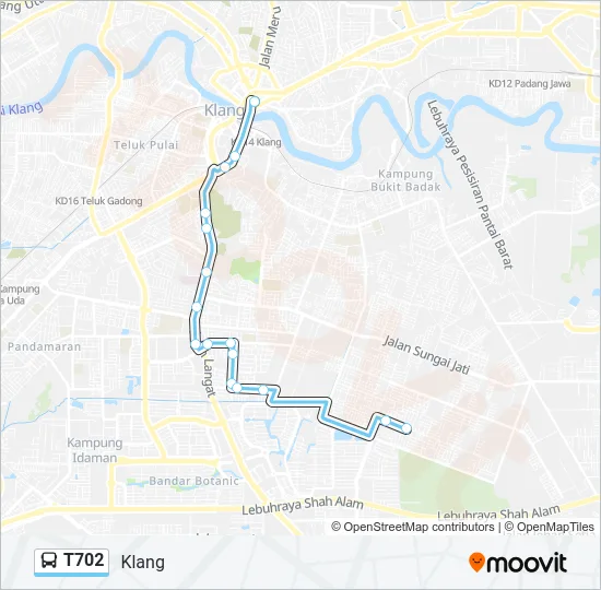 T702 Bus Line Map
