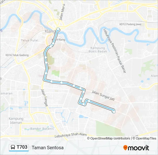T703 Bus Line Map