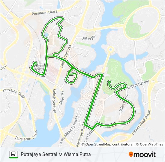 Rute l03: Jadwal, Pemberhentian & Peta - Putrajaya Sentral 