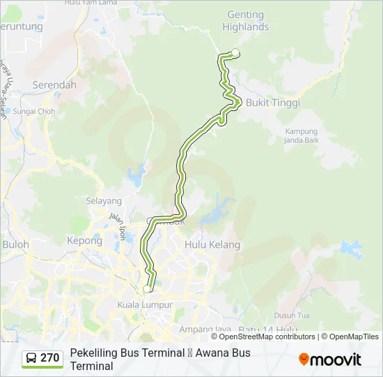 270 Bus Line Map