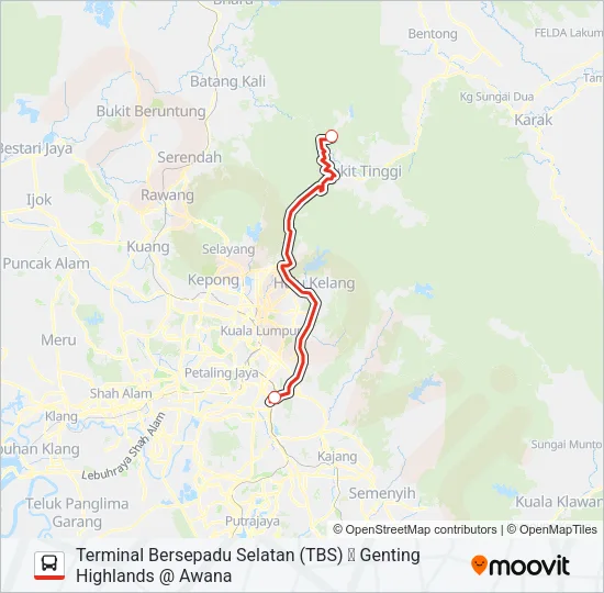 AERO5 Bus Line Map