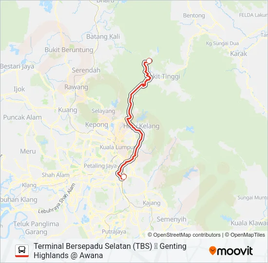AERO5 Bus Line Map