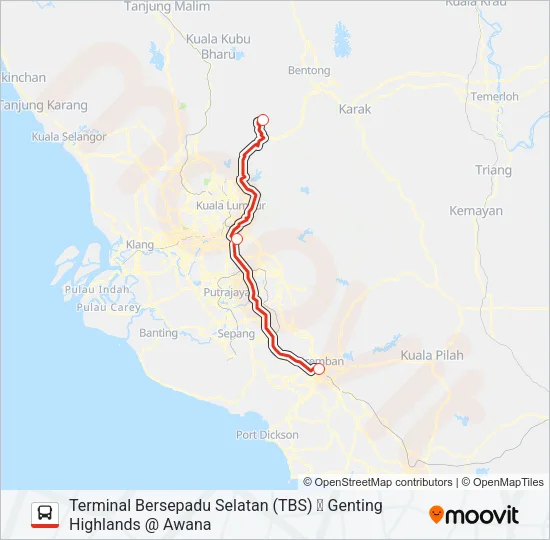 AERO5 Bus Line Map