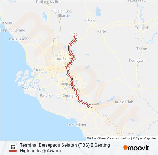 AERO5 bus Line Map