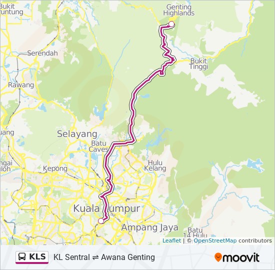 Kls Route Schedules Stops Maps Awana Genting