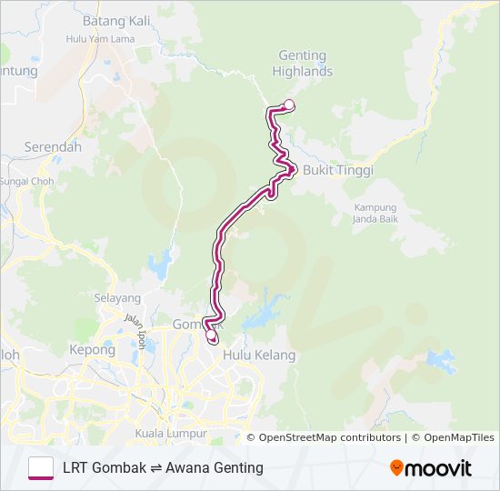 GOMBAK bus Line Map