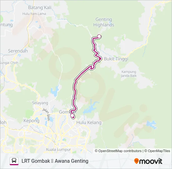 GOMBAK Bus Line Map