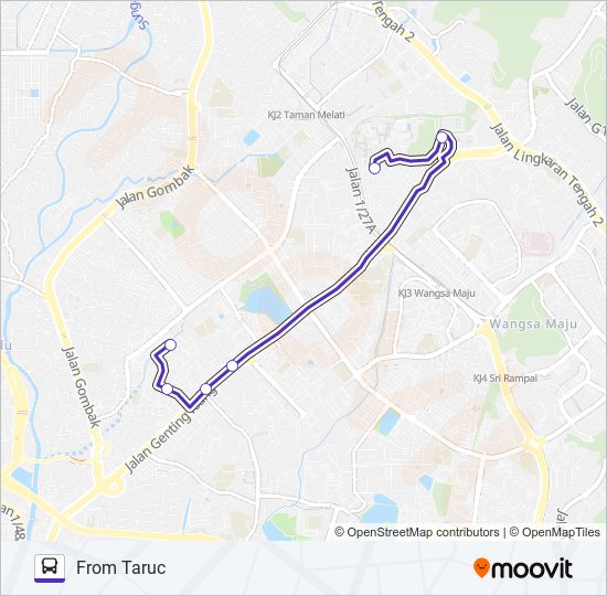 Peta Laluan bas TARUCGK