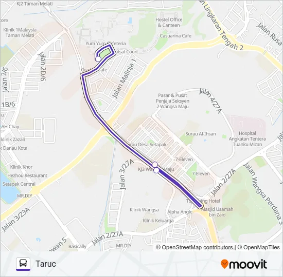 TARUCWM Bus Line Map