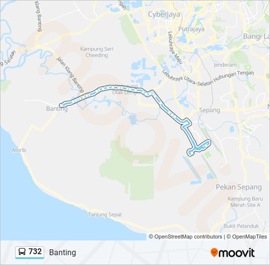 Peta Laluan bas 732