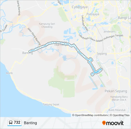 732 Bus Line Map
