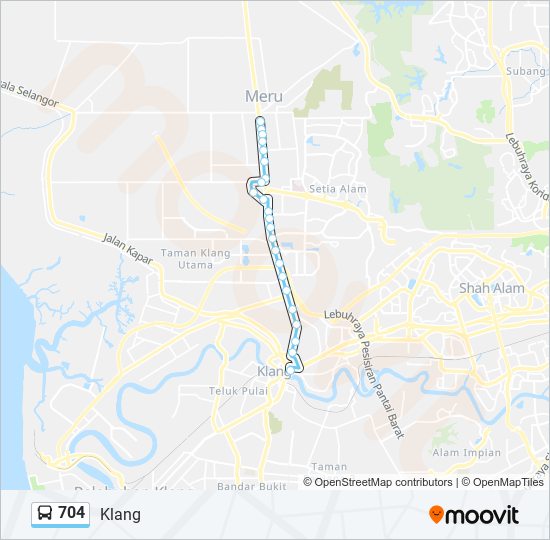 704 bus Line Map