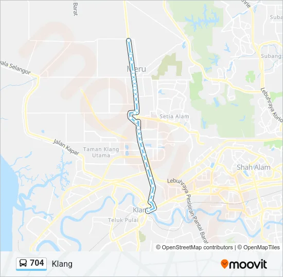 704 Bus Line Map