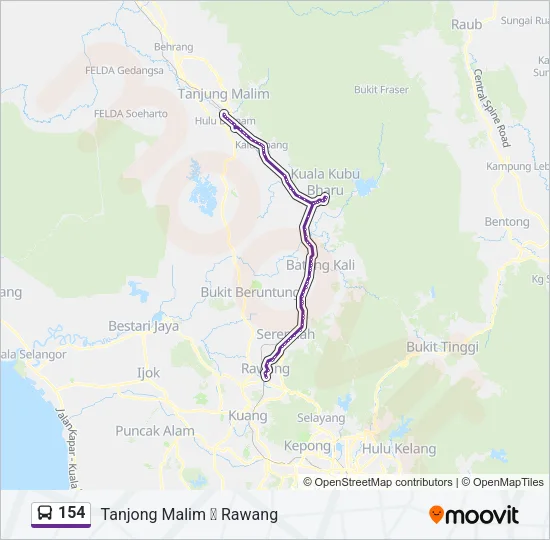 154 Bus Line Map