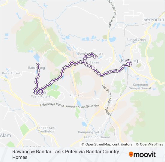 155 Bus Route Map 155 Route: Schedules, Stops & Maps - Rawang (Updated)