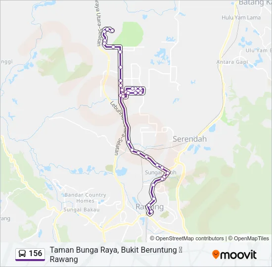 156 Bus Line Map