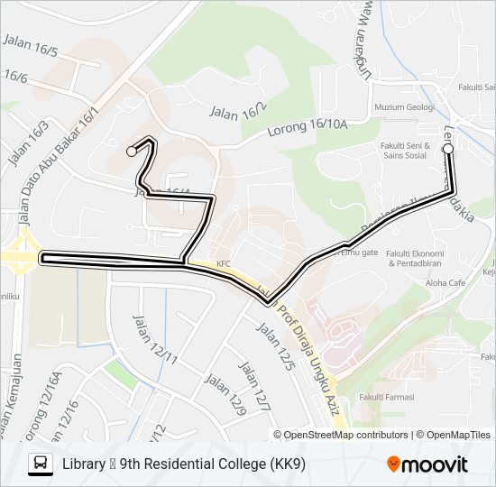 ���� ROUTE E Bus Line Map