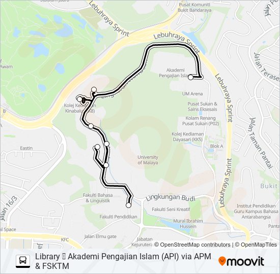 Laluan route a: Jadual Waktu, Hentian u0026 Peta - Akademi Pengajian 