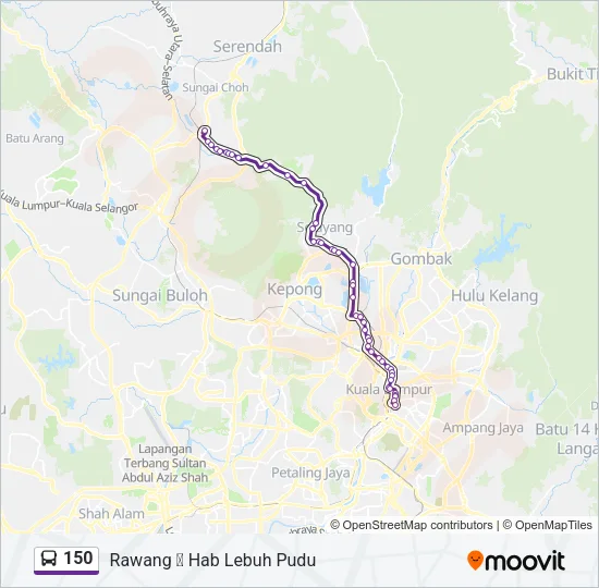 150 Bus Line Map