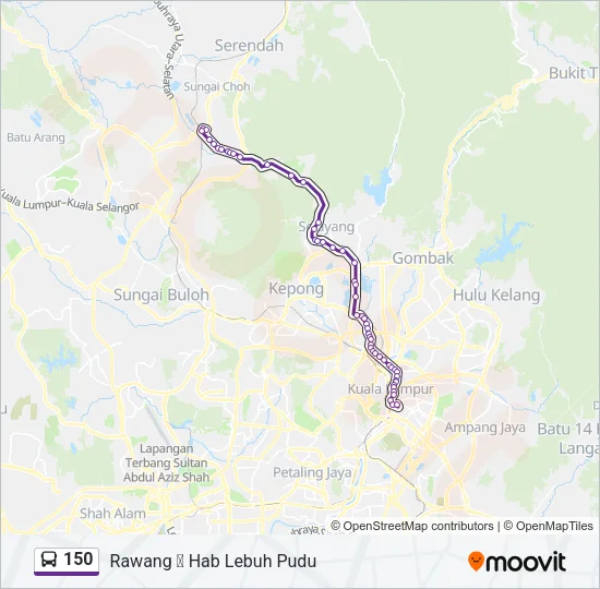 150 Bus Line Map