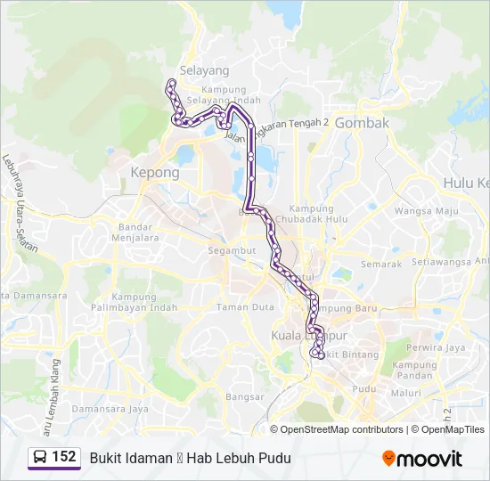 152 Bus Line Map