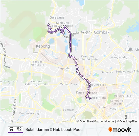 152 Bus Line Map