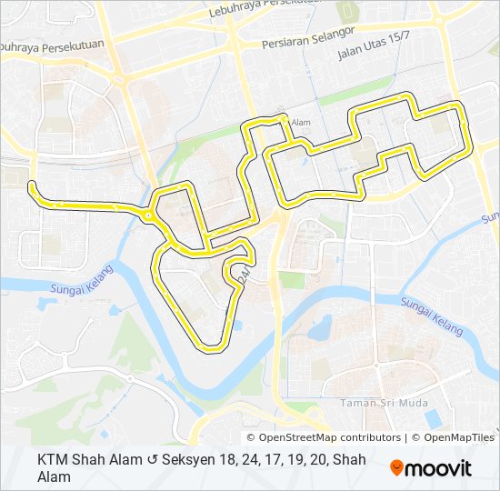 Sa03 Route Schedules Stops Maps Ktm Shah Alam Seksyen 18 24 17 19 20 Shah Alam Updated