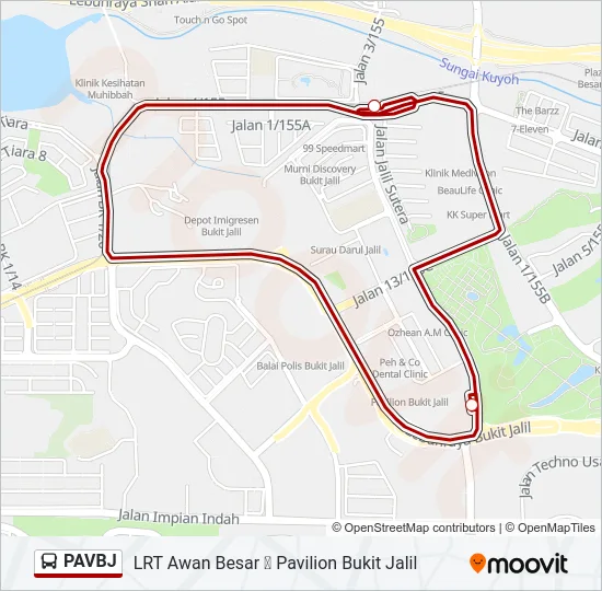 PAVBJ  Line Map