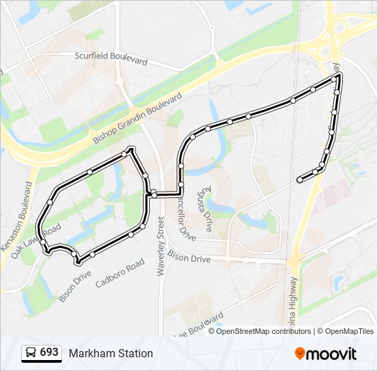 693 bus Line Map