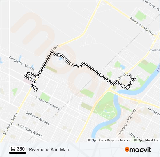 330 bus Line Map