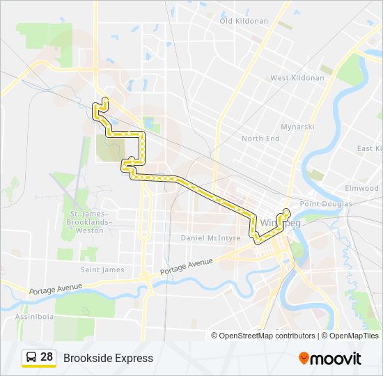 28 bus Line Map