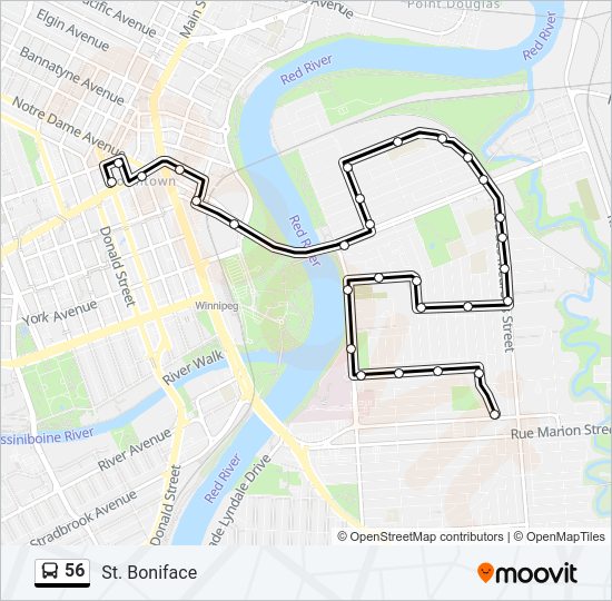 56 bus Line Map