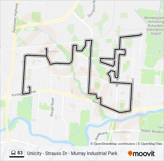 83 bus Line Map