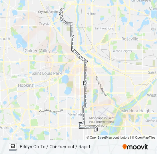 METRO D LINE Bus Line Map