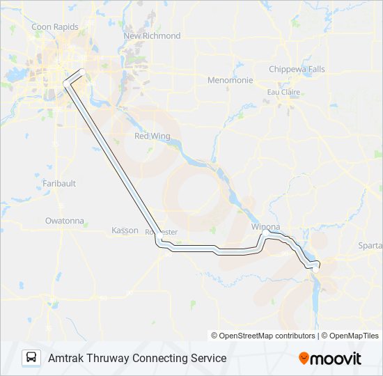 amtrak thruway connecting service Route Schedules Stops Maps