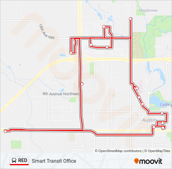 Mapa de RED de autobús