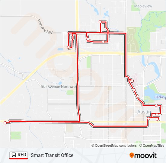 red Route: Schedules, Stops & Maps - Smart Transit Office (Updated)
