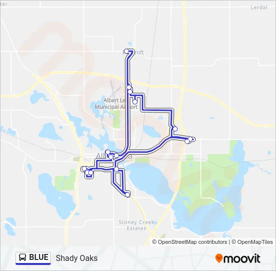 BLUE Bus Line Map