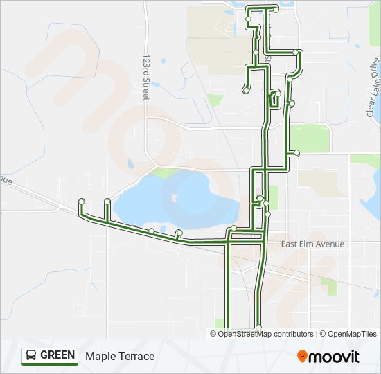 GREEN bus Line Map