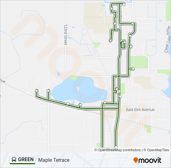 GREEN bus Line Map