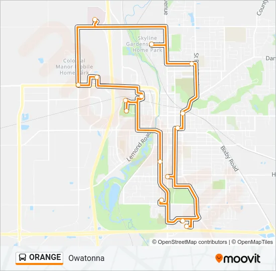 ORANGE Bus Line Map