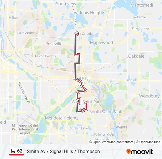 62 Bus Line Map