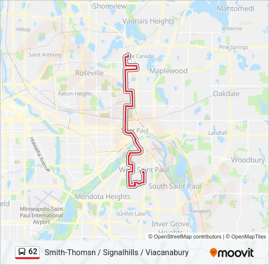 62 Bus Line Map