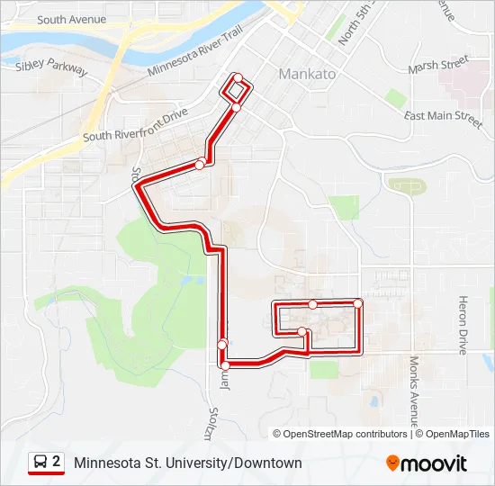 2 Bus Line Map