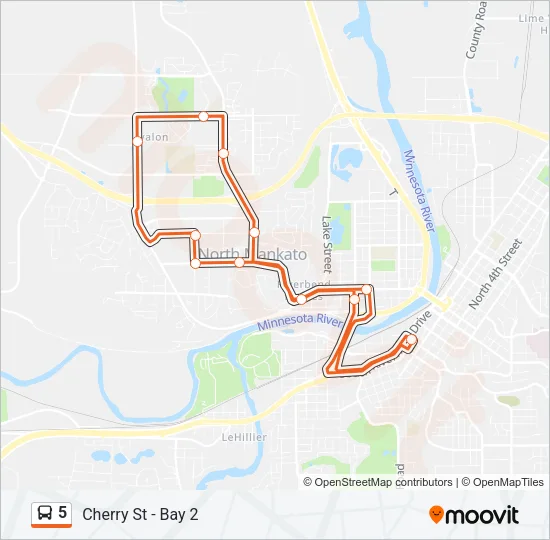 5 Bus Line Map