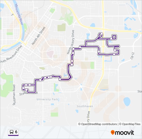 6 Bus Line Map