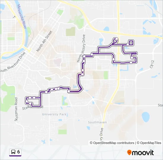 6 Bus Line Map