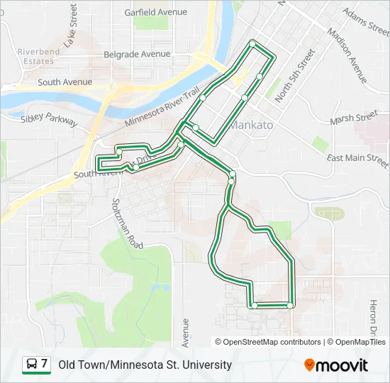 7 Bus Line Map